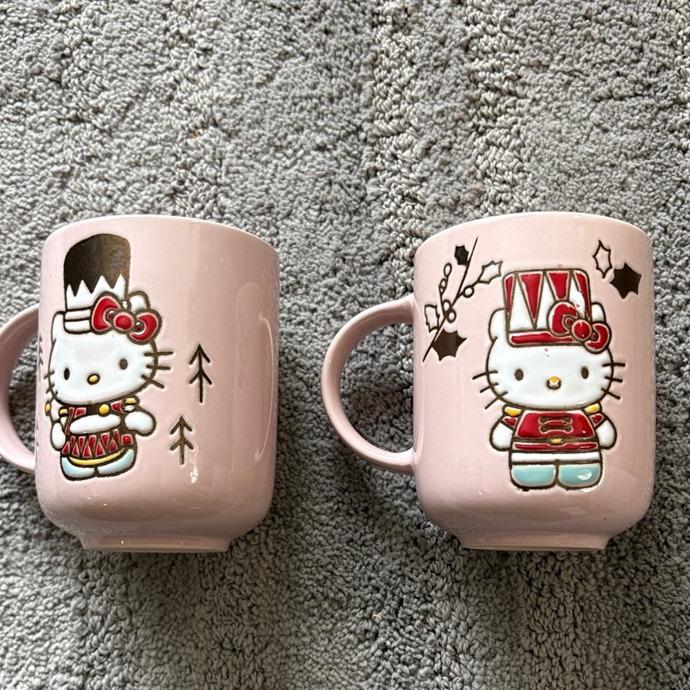 Blue Sky Pink Ceramic Mugs